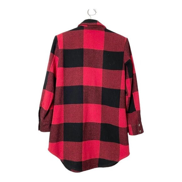 BB Dakota Olive Buffalo Plaid Wool Blend Jacket - Picture 3 of 13
